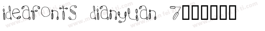 ideafonts dianyuan 7字体转换